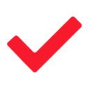 A large, bold red check mark on a white background, symbolizing the reliable quality of IPTV Mexico.